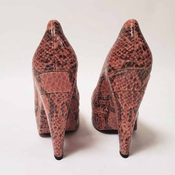 STELLA MCCARTNEY SHOES FAUX SNAKEPRINT LEATHER PLATFORM HIGH HEEL IT 41 US 11 - Picture 5 of 12